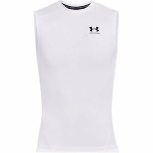 UNDER ARMOUR アンダーアーマー 1361522 ヒートギアアーマー コンプレッション スリーブレス シャツ ホワイト XXL