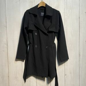 アバクロンビー＆フィッチ Abercrombie&Fitch アバクロ トレンチコート ストレッチ ジャケット ベルト付き (S) ブラック/レディース