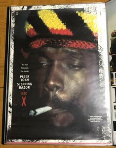 PETER TOSH ピーター・トッシュ B2 ポスター Stepping Razor Red X ステッピングレイザー / レゲエ ボブマーリー