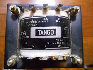 【送料無料】タンゴ（TANGO）のST-30S　管式プリアンプ用電源トランス　中古品