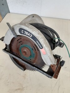 家電9】日立工機 180-190mm　超硬丸ノコ C7BA3 工具、DIY用品 電動工具 切断機 木工用 丸のこ 丸鋸 中古・現状