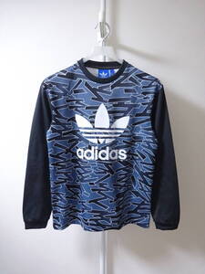 adidas Originals SHATTER GKSWEAT プルオーバー ジャージ 黒 群青 メンズ M アディダス オリジナルス シャッターゴールキーパースウェット