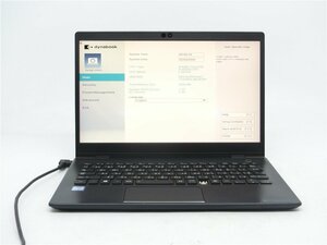 中古　TOSHIBA　G83　Core8世代i5　4GB　SSD256GB　13型　BIOSまで表示　　詳細不明　　ジャンク扱い 　