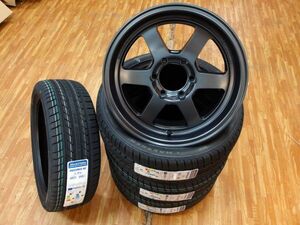 O 送料無料 新作 深リム ツライチ ファブレス RS-6 マットガンブルー 18 6H139.7 9J+25 215/40R18 200系 ハイエース オーバーフェンダー