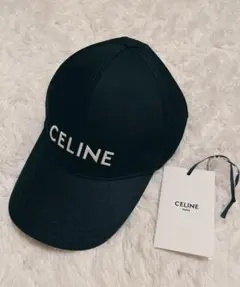 ショップ購入！CELINEセリーヌベースボールキャップコットンブラック♡