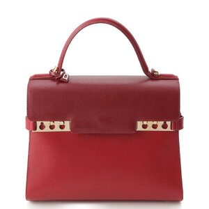 【デルヴォー】Delvaux　タンペートMM サプルカーフ 2wayショルダー ハンドバッグ 鞄 レッド 【中古】【正規品保証】204118