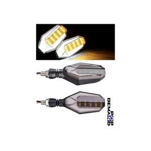 ◇即納◇汎用 12V オクタゴン LED ウインカー 白 2個セット XV1900 ストラトライナー XV750 ビラーゴ