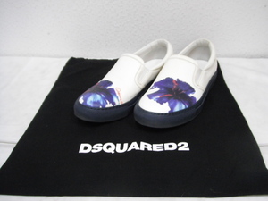 9/DSQUARED2 ディースクエアード レザー スリッポン シューズ