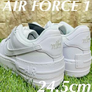 即決 ナイキ エアフォース1 シャドウ 白 ホワイト スニーカー NIKE W AIR FORCE 1 AF1 SHADOW 24.5cm 送料込み CI0919-100