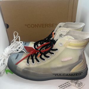 美品　converse off white/コンバース×オフホワイト スニーカー 28.0cm 透明 / クリア ロゴ、文字