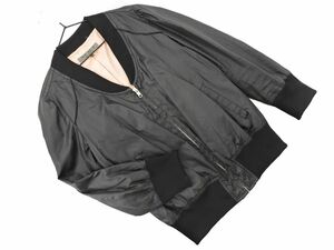 ネコポスOK BLACK BY MOUSSY ブラックバイマウジー MA-1 フライト ジャケット size2/黒 ◇■ ☆ eja7 レディース