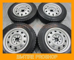 フリードなど★マルチスチールホイール 5.5J 4H PCD100/114.3★超バリ山 スタッドレス ダンロップ WINTER MAXX WM02 185/70R14[WG588]