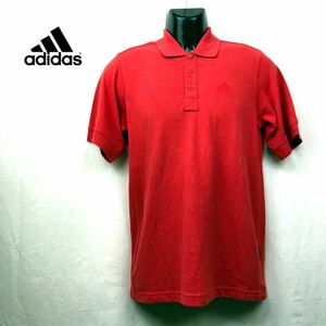 即決★adidas★アディダス★メンズ★ワンポイント★半袖★ポロシャツ★赤★XS★GOLF★ゴルフ★