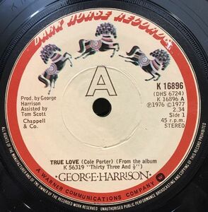 英7 George Harrison True Love / Pure Smokey K16896 DARK HORSE /00080