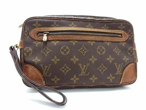 1円 LOUIS VUITTON ルイヴィトン M51825 モノグラム マルリードラゴンヌGM クラッチバッグ セカンドバッグ メンズ ブラウン系 BL5054