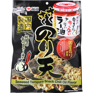 まとめ得 ※さくさくのり天 桃屋の食べるラー油味 65g x [8個] /k