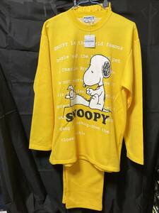 SNOOPY スヌーピー ☆パジャマ・ルームウェア☆セットアップ・上下セット☆L☆黄・イエロー☆新品・タグ付