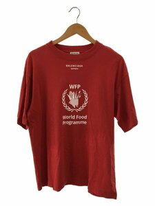 BALENCIAGA◆WFP/Tシャツ/XS/コットン/RED/541705 TCV36//