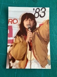 【当時物】森尾由美　写真　ブラウンダウン　イベント　デビュー当時　昭和タレント　80年代アイドル 