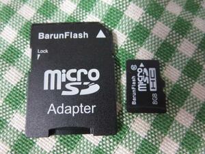 BarunFlash microSDHCメモリーカード 8GB Class10/アダプタ付