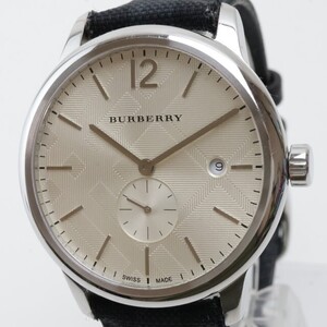 2501-540 QZ バーバリー BU10008 クオーツ 腕時計 BURBERRY 日付 スモールセコンド チェック柄文字盤 純正ベルト