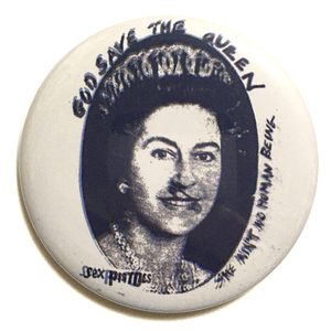 デカ缶バッジ 58mm SEX PISTOLS セックスピストルズ God Save The Queen ③ Jamie Reid Punk