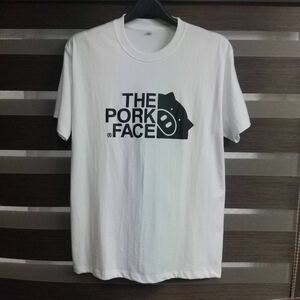 THE PORK FACE 半袖Tシャツ ザポークフェイス ジョーク パロディー 宴会 面白 アウトドア