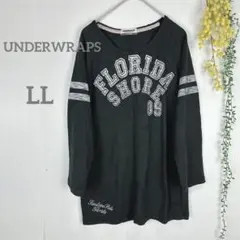 UNDERWRAPS アンダーラップス　カットソー　Tシャツ　長袖　ロゴ　黒