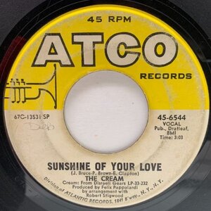 USプレス 7インチ CREAM Sunshine Of Your Love (