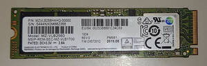 SAMSUNG MZVLB256HAHQ 256GB M.2 SSD PCIe3.0 NVMe