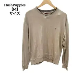 H158 HushPuppies ハッシュパピー 長袖セーター M ベージュ