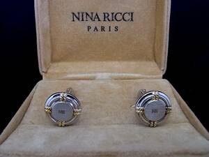 ■美品■№0760 ニナリッチ【NINA RICCI】【シルバー・ゴールド】■カフス♪