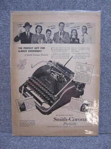 【 ヴィンテージ 雑誌 切り抜き 】当時物 Smith Corona タイプライター レトロ アメリカ 広告 60s 70s 年代物 希少 貴重品 多数出品中！