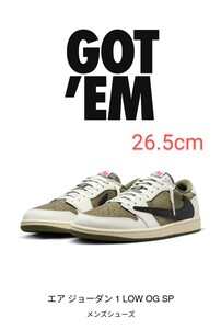 26.5 / 当選 / トラヴィス スコット × ナイキ ジョーダン1 ロー / Travis Scott × Nike Air Jordan 1 Low OG SP / リバースオリーブ 