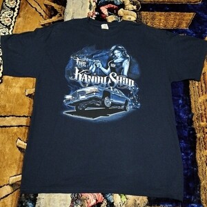 ローリンハード　キャデラック　Tシャツ lowrider chicano 古着　ビンテージ　XL kandy shop rollin hard 