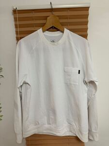 ノースフェイス＊長袖ポケットＴシャツ＊サイズL＊白 S