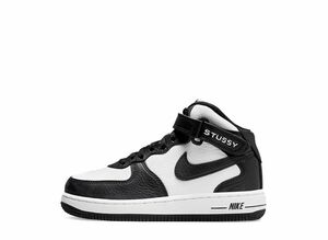 Stussy Nike PS Air Force 1 Mid "Black and Light Bone" 22cm DN4158-002