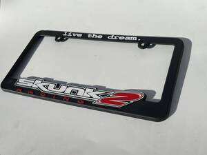 SKUNK2 live the dream ライセンスプレートフレーム LPF USDM JDM acura ホンダ 三菱 マツダ　ロードスター US仕様 正規輸入品 即納