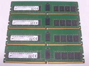 メモリ サーバーパソコン用 Micron DDR4-2400 (PC4-19200) ECC Registered 8GBx4枚 合計32GB 起動確認済です MTA18ASF1G72PZ-2G3B1QI②