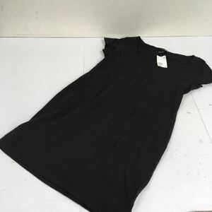 送料無料★新品タグ付き★H&M エイチアンドエム★半袖Tシャツワンピース★Lサイズ★ブラック#61019sav