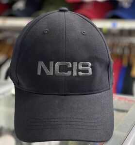 CBS公式 NCIS 海軍犯罪捜査局 ネイビー犯罪捜査班 オフィシャル キャップ 黒 グレー星条旗ロゴ USA正規品 リロイ ジェスロ ギブス Gibbs