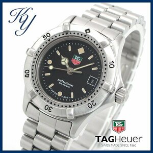 1円～ 3ヶ月保証付き アンティーク 磨き済み 美品 本物 人TAGHEUER タグホイヤー 2000 962.008 ブラック レディース 時計