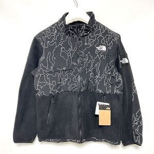 XXL 新品 ノースフェイス デナリ ジャケット ブラック ツリー カモ Denali Jacket ノベルティー フリース ショルダー ワッペン スクエア