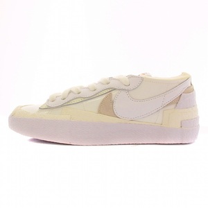 未使用品 NIKE sacai BLAZER LOW WHITE PATENT LEATHER スニーカー US5 23.5cm DM6443-100