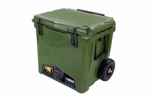 送料無料！ Iceland Cooler Box アイスランド クーラーボックス タイヤ付き【45QT】アーミーグリーン 最長5日間氷をキープ!釣り ※代引不可