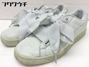 ◇ PUMA プーマ 366443 03 BASKET HEART OCEANAIRE スニーカー シューズ サイズ23.5cm ライトブルー系 レディース