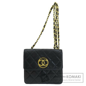 CHANEL シャネル ココマーク マトラッセ ゴールド金具 ショルダーバッグ ラムスキン レディース 中古