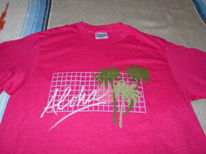１９８０年代へインズ HANES HAWAII ALOHA ビンテージ Tシャツ MADE IN USA VINTAGEサーフィン オールドサーフ フラダンス ハワイ ワイメア