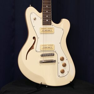 送料無料 新品 Baum Guitars バウム ギター エレキギター Conquer 59, Ivory White セミアコ ケース付 アイボリーホワイト 白