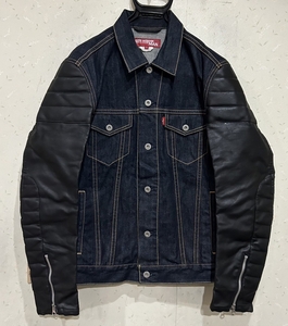 ＊ジュンヤワタナベコムデギャルソンマン JUNYA WATANABE COMME des GARCONS MAN×Levi’s 濃紺 切替 デニムジャケット S 　 BJBC.AB